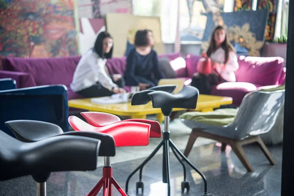 Stylish Chairs Wheels Designer Fashion Studio Studio — Stock Photo, Image