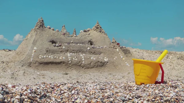 Κάστρα Στην Άμμο Στην Παραλία Κουβά Και Ωμοπλάτης — Φωτογραφία Αρχείου