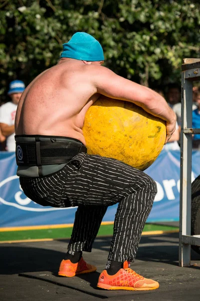 Speech Strongmen Birthday Village Village Piski Chernihiv Region Ukraine 2017 — Stock Photo, Image