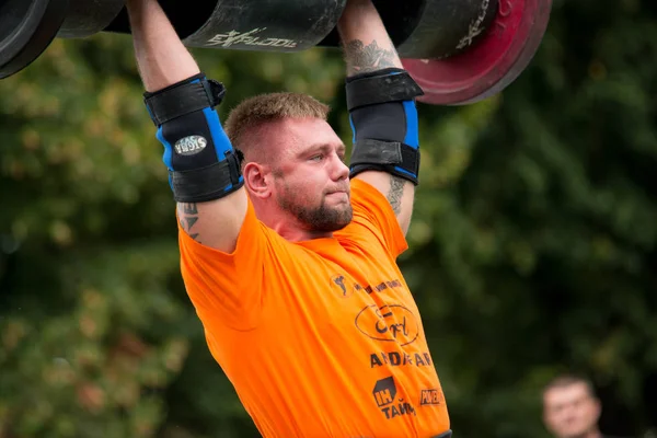 Toespraak Strongmen Verjaardag Van Een Dorp Het Dorp Van Piski — Stockfoto