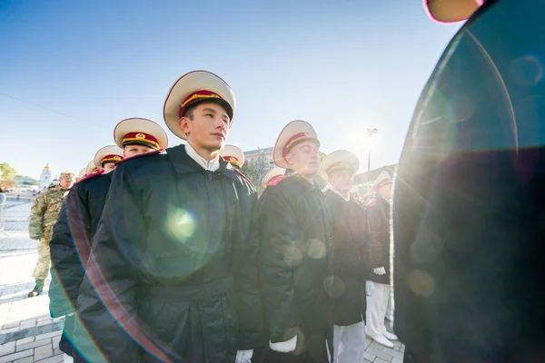 Les Cadets École Militaire Suvorov Prêtent Serment Président Ukraine Kiev — Photo