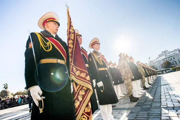 Cadetes Escuela Militar Suvorov Dan Juramento Presidente Ucrania Kiev Ucrania —  Fotos de Stock