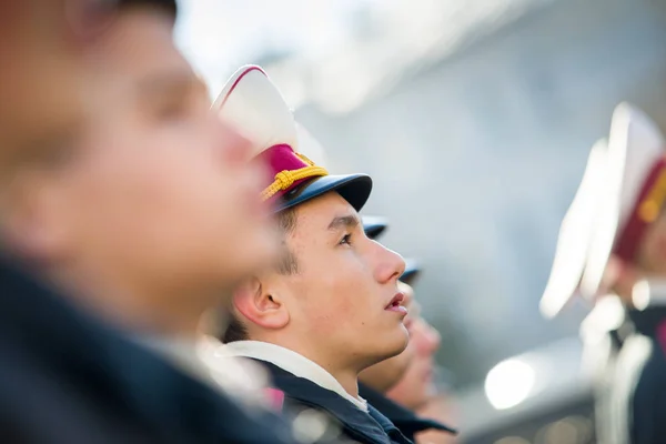 Cadets Suvorov Military School Give Oath President Ukraine Kiev Ukraine — Stock Photo, Image