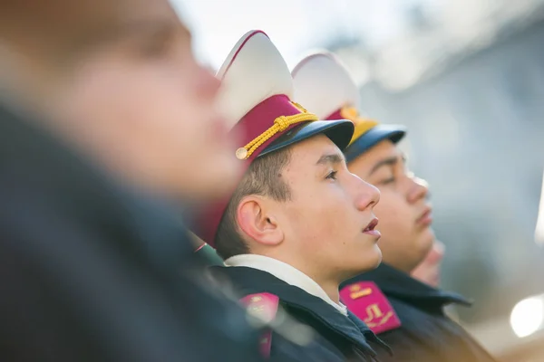 Les Cadets École Militaire Suvorov Prêtent Serment Président Ukraine Kiev — Photo