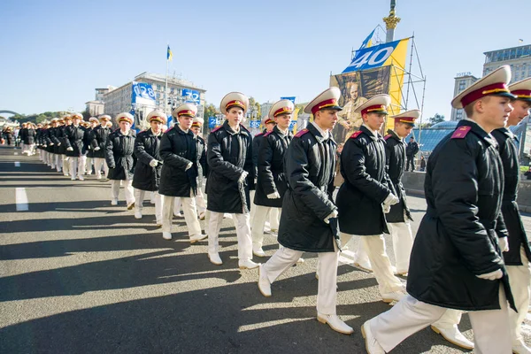 Öğrenciler Suvorov Askeri Okulun Yemin Ukrayna Kiev Ukrayna 2016 Başkanına — Stok fotoğraf