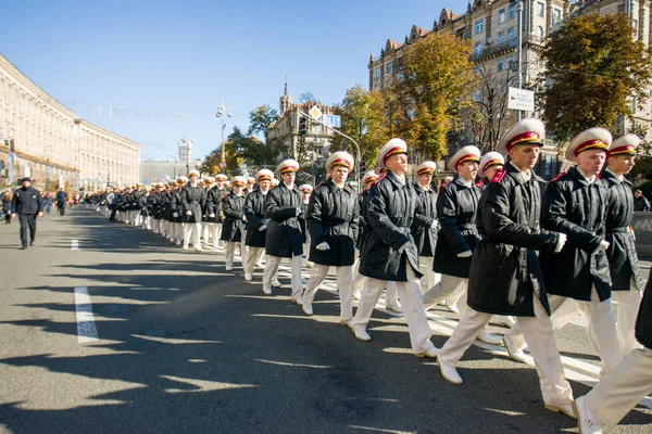 Cadetes Escuela Militar Suvorov Dan Juramento Presidente Ucrania Kiev Ucrania — Foto de Stock