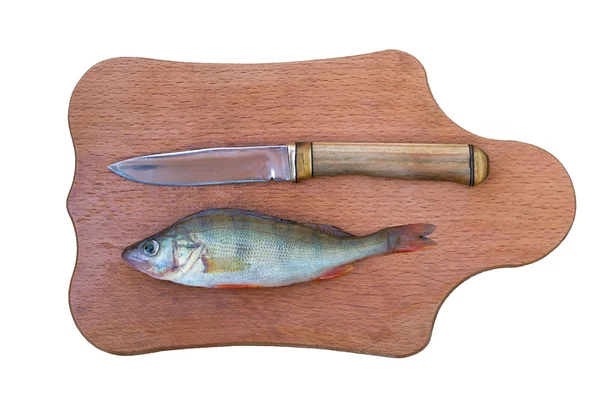 Perch and a knife — Stock fotografie