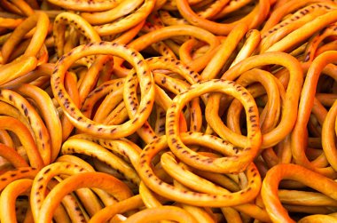 birçok pasta arka plan yuvarlak simit