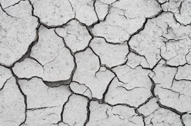 birden çok çatlaklar, siyah ve beyaz tonlama ile Kuru toprak