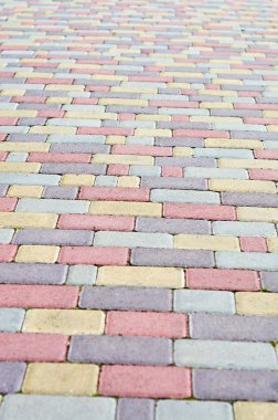 yürüme yolları çok renkli kaldırım döşeme, arka plan