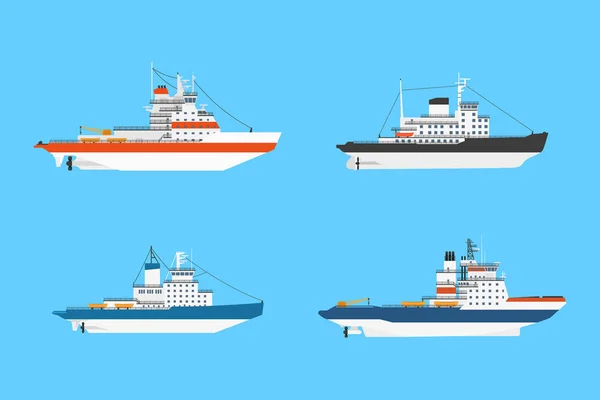 Uppsättning av fartyg — Stock vektor