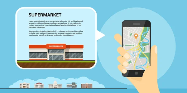 Conceito de mapas móveis —  Vetores de Stock