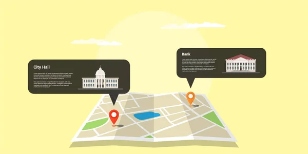 Concepto de posicionamiento GPS — Vector de stock