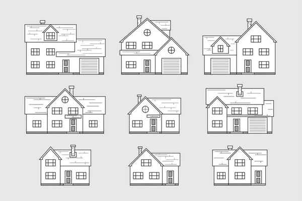 Set of houses — Stock Vector
