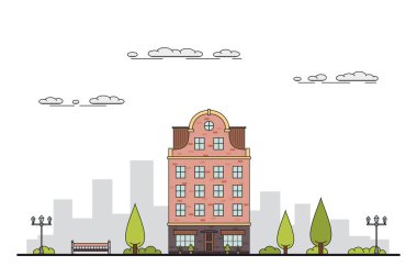 Şehir manzara afiş