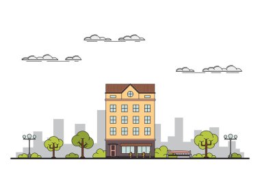 Şehir manzara afiş