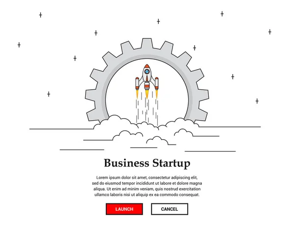 Business start banner — Stock vektor