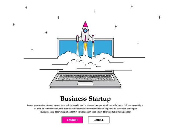 Business start banner — Stock vektor