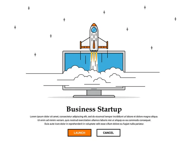 Business startup banner — Stock Vector