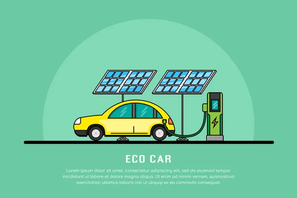 Eco car koncepci — Stockový vektor