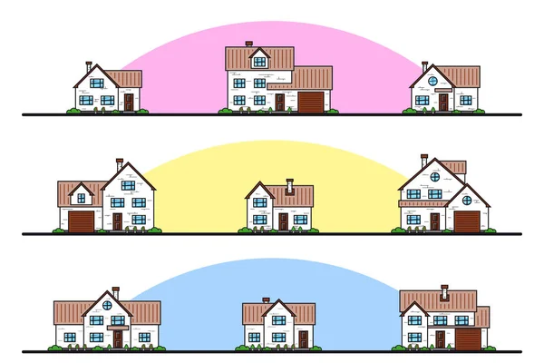 Set of houses — Stock Vector