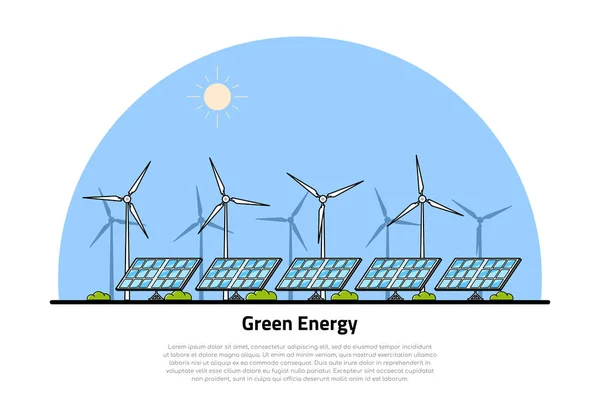 Conceito de energia verde — Vetor de Stock