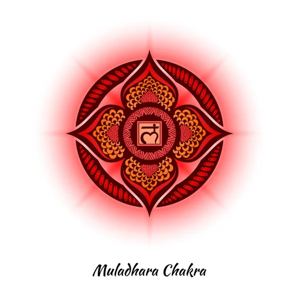 Diseño del chakra Muladhara — Vector de stock