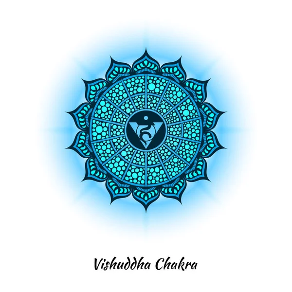 Diseño Vishuddha chakra — Vector de stock