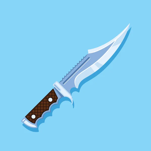 Hunting knife icon design, flat style illustration — Stock Vector