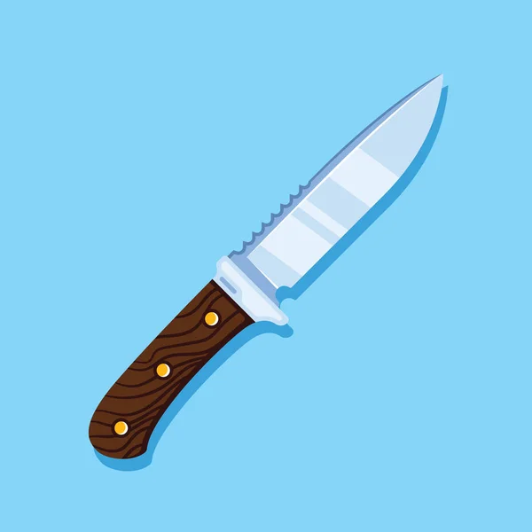 Hunting knife icon design, flat style illustration — Stock Vector