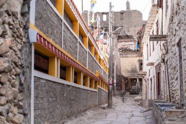 Himalayalar 'daki Tibet köyü Kagbeni' de.