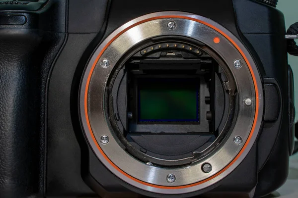 Picture Digital Camera Aps Sensor Ccd Cmos Lens Mount Bayonet — 스톡 사진