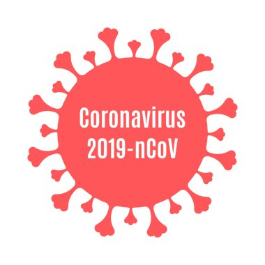 Yazılı Coronavirus silhoutte simgesi - Coronavirus 2019-ncov
