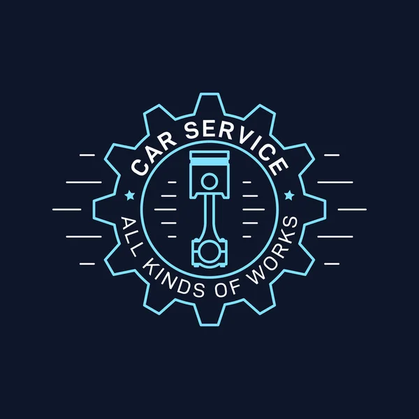 Service de voiture et conception de badge de réparation, vecteur de stock — Image vectorielle