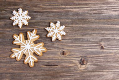 Noel arka plan ile gingerbread