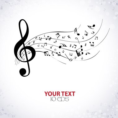 müzik arka plan notları ile