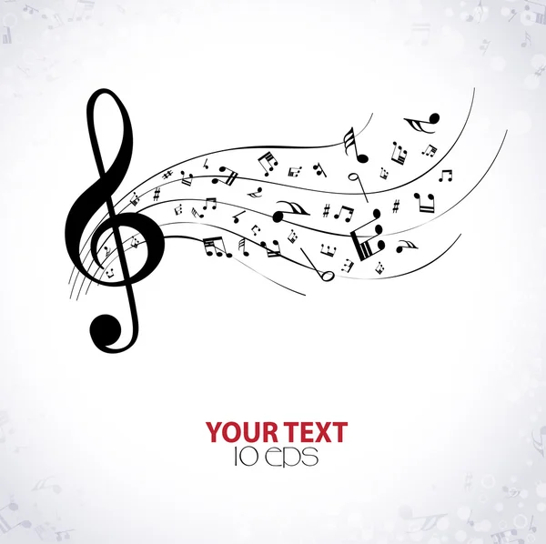 CONTEXTE MUSIQUE AVEC NOTES — Image vectorielle