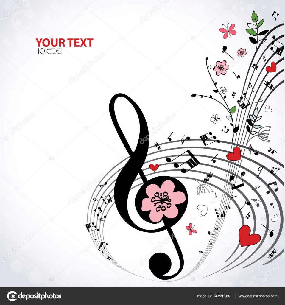 Spring musical gift card template — Stock Vector © 1nana1 143591097