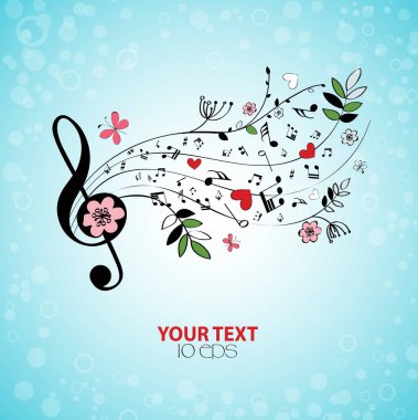 çiçekli bahar müzikal arka plan 