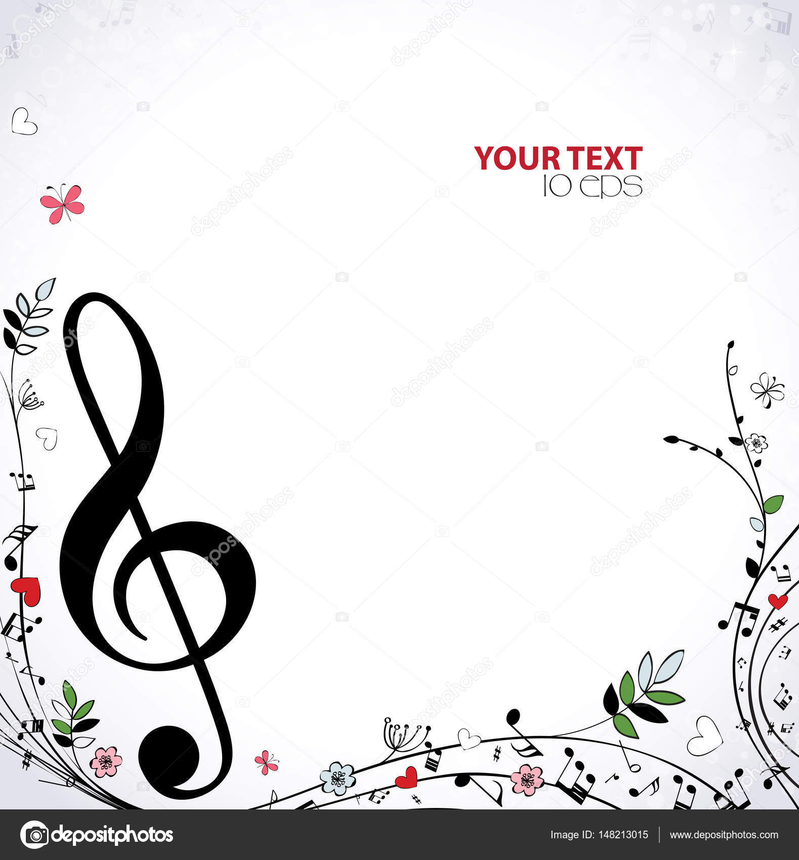 Spring musical gift card template Stock Vector Image by ©1nana1 148213015