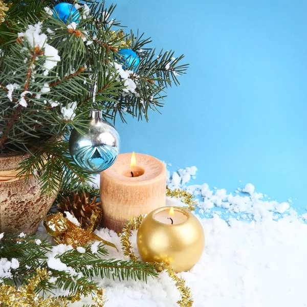 Kerstmis achtergrond met Kerstmis speelgoed — Stockfoto