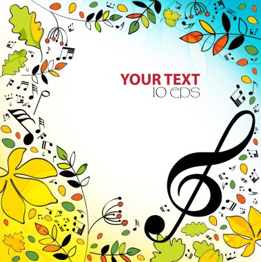 Müzikal sonbahar arka plan