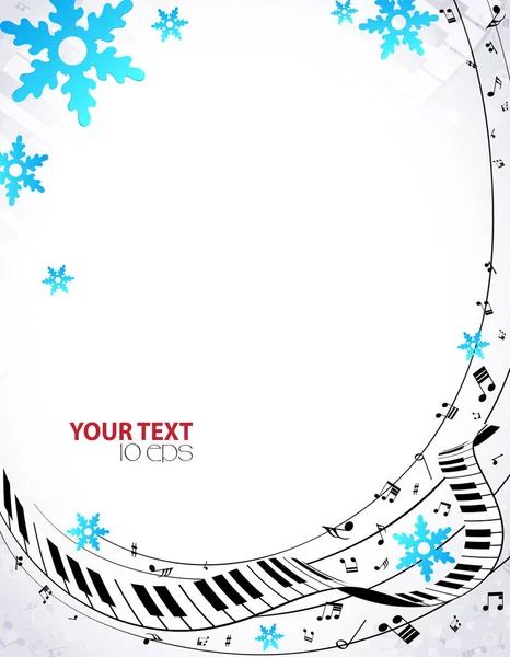 Winter music background — Stock Vector