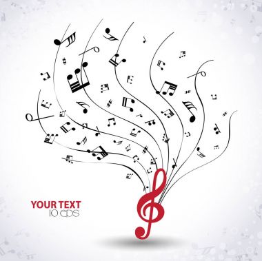 müzik arka plan notları ile