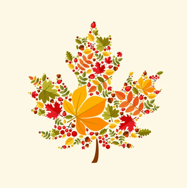 Otoño brillante fondo — Vector de stock