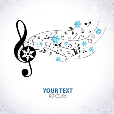 Yeni yıl müzik arka plan notları ile