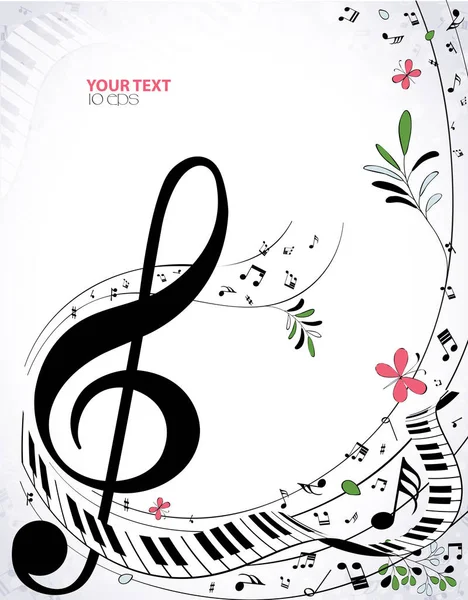 Música Primavera Brillante Fondo Musical — Vector de stock