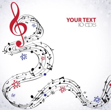 Yeni yıl müzik arka plan notları ile