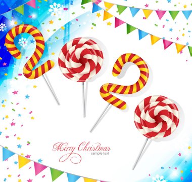 Noel arkaplanı: Karlı şekerleme ve Noel ağacı