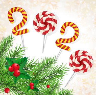 Noel arkaplanı: Karlı şekerleme ve Noel ağacı